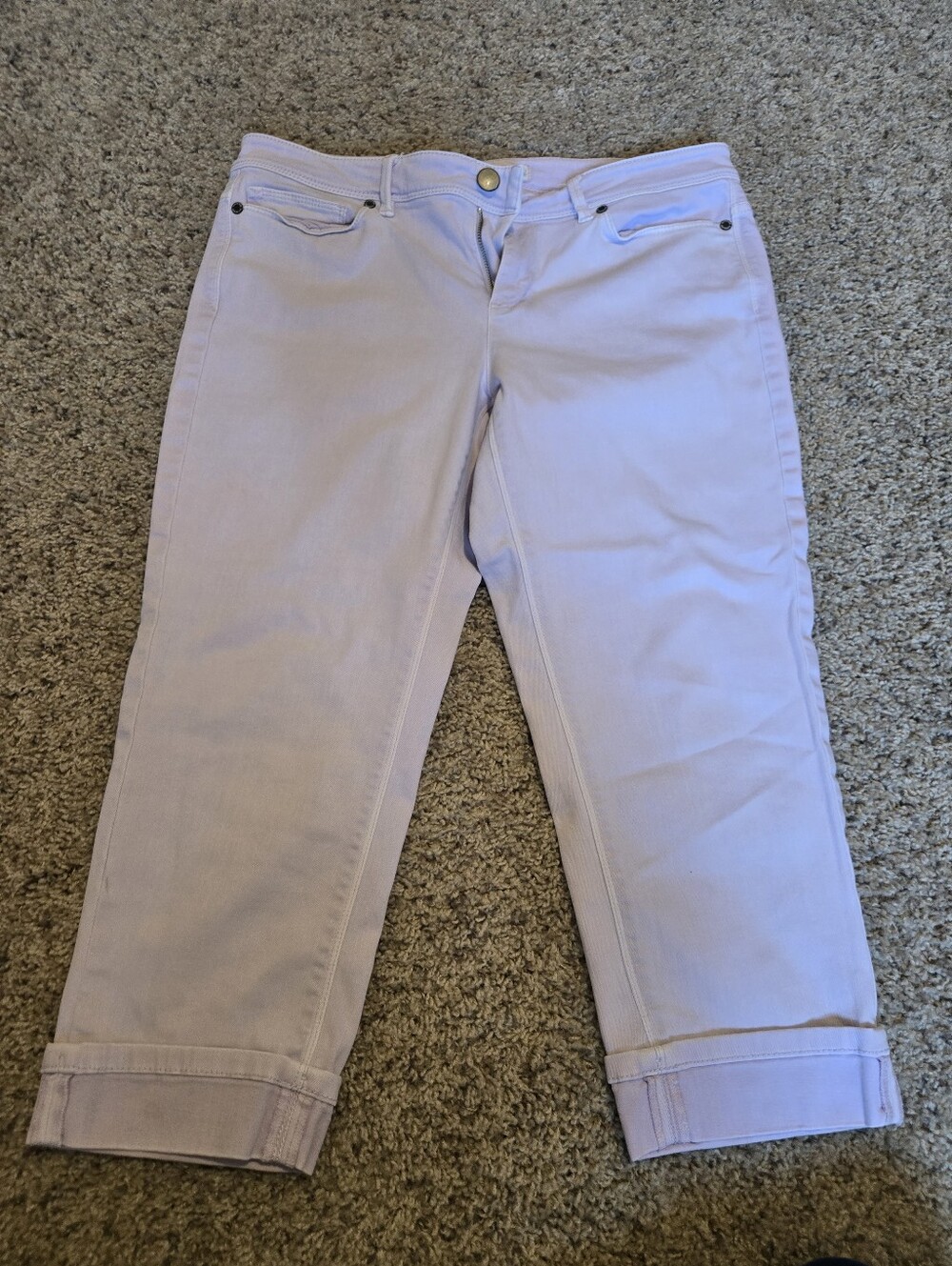 J Jill Women’s Light Lavender Cropped Jeans